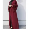 Ubranie etniczne muślinowe abayas dla kobiet Dubai Musulmane Kardigan Abaya Turkey Islam Arabic Długie skromne sukienki Longue Femme