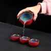 Theekopjes Aanpassen Chinese Kung Fu Teaset Keramische Draagbare Theepot Set Reizen Gaiwan van Ceremonie Theekopje Fijne Handpot 230901