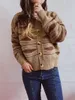 Suéteres femininos 2023 outono inverno irregular despojado cardingan mulheres curto o-pescoço camisola casaco