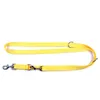 Dog Collars Nylon Double Buckle Leash For Two Dogs Pet Traction Rope Leashes One Drag Chain Lead Daily Walking Training Belt