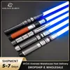 LED-lichtsticks TXQSABER Neo Pixel Lightsaber Smooth Swing Zwaar duelleren RGB SNV4 Metalen gevest FOC Blaster Speelgoed Jedi Laserzwaard Cosplayspeelgoed 230901