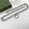 Bracelets en argent élégants, ensembles de bijoux, collier, chaîne avec lettres imbriquées, avec boîte