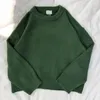 Maglioni da donna Vintage Y2K Maglione verde oversize girocollo Grosso fuzzy caldo pullover carino Autunno Inverno Maglione 230901