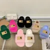 Luxury Slides Paris Designer men women Slippers Ladies Wool Winter balenciga Fur Fluffy Furry Warm Letters Sandals Comfortable Fuzzy Girl Flip Flop Slipper 35-45