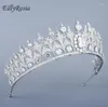 Copricapo EillyRosia Corona europea con zirconi Fascia da sposa Ornamento per capelli Copricapo e diademi Accessori da sposa Stile