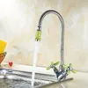 Kitchen Faucets White Brass Mixer Cold Sink Faucet 2 Handle Single Hole Water Tap Vegetable Spray Taps XBT-2601Kitchen