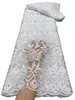 Francuska tkanina koronkowa biała sukienka ślubna afrykańskie cekiny imprezowe Szycie odzieży 2023 Wysokiej jakości 5 jardów Tekstylna Nigeryjska dama wieczorna ubrania YQ-4126