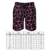 Short de bain pour hommes, rose et noir, girafe hawaïenne, imprimé animal, séchage rapide, course à pied, qualité de surf, grande taille, plage