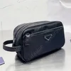 nylon leather makeup bag