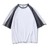 Herr t-skjortor Mrmt 2023 märke axelfärg som matchar fem-hylsa t-shirt från kammad bomull rund hals lös kort ärmskjorta