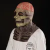 Maski imprezowe przerażające maska ​​czaszka magiczna czapka horror gołego mózgu lateks Halloween maskarada cosplay okropny pełny nakrycie głowy 230901