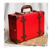 イブニングバッグ女性化粧品スーツケースメイクアップ木製ビンテージレザートレインケースオーガナイザー