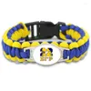 Charm Bracelets Handmade Greek Letters Sorority Fraternity Sigma Gamma Rho Survival Paracord & Bangles For Man Woman 1pcs/lot