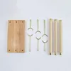 Jewelry Pouches 4X Wooden Display Stand Ring Holder T-Bar Bracelets Anklets Packaging Tool 1