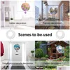 Sublimation Blanks Wholesale Sublimation Blanks Wind Spinner Flower Shape Metal Chime Scpture Hanging Ornament For Yard Garden Decorat Dho7H