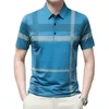 Polo da uomo Moda Polo da uomo Casual Stripe T Camicie da uomo sottili e larghe Tee Top 230901