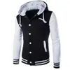 Herren Jacken Jacke Männer Hoodie Mode Kontrast Baseball Tragen Lässige Slim Button Cardigan Tasche Langarm Parka Weihnachtsgeschenk