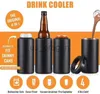 Thermoses 12oz Slim Can Cooler en acier inoxydable Argent Bière Cold Keeper Double paroi isolée sous vide Cola Boisson Boisson Bière Porte-canette x0904