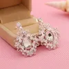 Fashion FLowers Crystal NEW Crystals Wedding bridal Jewelry Set Dress Accessories 2 Pieces Rhinestone Neckless and Earings2457
