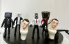 Modèle d'avion Skibidi figurines de toilette modèle jouets ensemble Camerman Titan Serman TVMan garçons jouets en plastique décoration de fête créative cadeaux d'anniversaire 230901