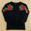 Kobiet bluzy kobiet pullover hip hop dziewczyna haft haftowe bluza bluza z długimi rękawami stroilem pullover ponadwymiarowe ubranie ropa de mjer