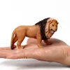 Action Toy Figures Realistic Zoo Animals Lion Tiger Cheetah Panther Figurer med Cub Plastic Safari Animals Figur Cake Toppers Toy Gift till Kid 230904