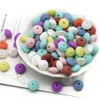 Teethers Toys CuteIdea 20Pcs Silicone Beads 12MM Lentil DIY Baby Pacifier Chain Pendant A Free Chewable Colorful Teether 230901