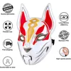 Maski imprezowe Diximus Halloween Maska LED Mask LED UP FOR Cosplay Game Props Man Woman 230901
