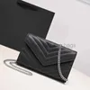 Borse Woc Catena Designer Borsa a mano da donna Scatola originale Vera pelle ii Busta con patta Chiusura magnetica Borsa yslii nera borsa firmata caitlin_fashion_bagss