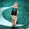 Wristwatches Gaiety Brand Women Watches Fashion Square Ladies Quartz Watch Bracelet Set Green Dial Simple Rose Gold Mesh Luxury 230905