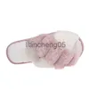 Chinelos 2022 Novas Mulheres Chinelos Casa de Inverno Chinelos Peludos Fluffy Faux Fur Interior Casa Chinelos de Algodão Sapatos Senhoras Flip Flops X0905