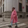Cappotto da donna in pelliccia sintetica rosa lungo con orsacchiotto Cappotto da donna invernale spesso caldo oversize con capispalla grosso Cappotto in lana d'agnello 230904