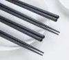 Chopstick-Sushi Black-Alloy Chopsticks Chinese Food 500Pair Black Chopstick Restaurant Durable Japanese