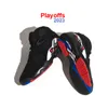 Playoffs 8s Solefly basketball Shoes 2024 Winterized Gunsmoke 8 VALENTINES DAY Red AQUA Outdoor COUNTDOWN PACK With Box Trainers Sports Sneakers