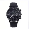 Наручные часы мужские часы браслет набор модный спортивный наручный корпус из сплава кожаный ремешок кварцевые деловые наручные часы календарь часы подарок 230905
