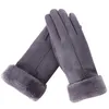 Mittens Moda Mulheres Luvas Outono Inverno Bonito Peludo Quente Mitts Full Finger Mittens Mulheres Esporte Ao Ar Livre Feminino Luvas Tela 230905