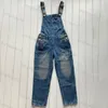 Calça jeans feminina frente única, moda verão, solta, halter, casual, bolsa sem punho, macacão de perna larga