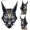 Party Masks Game Genshin Impact Xiao Harts Helmet Cosplay Mask LED Light PVC Helmet Halloween Party Prop Carnival Costume T230905