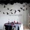 Party Decoration Halloween Black Flying Bird Crow Banner Horror Ghost Festival Party Garlands Happy Halloween Day Decor for Home 2023 X0905