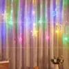 Autres fournitures de fête d'événement Romantique Moon Star LED Rideau String Lighting Strip Holiday Wedding Garland Décoration 25M Lumières 230905