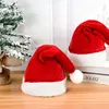クリスマス装飾1PCS子供の大人のための帽子ビッグボールぬいぐるみ帽子女性男性レッドサンタクロース高品質ソフト230905