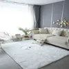 Carpets Karpet Berbulu Ruang Tamu Kamar Tidur Modern Dekorasi Gaya Nordic Ukuran Besar Hitam Abu abu Putih Non Slip Anak anak 230905