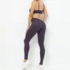 ヨガの衣装2023 Baru Bodysuit Punggung Terbuka Kebugaran Wanita Romper Seksi Setelan Olahraga Legging Jumpsuit Combinaison Set Gym 230905