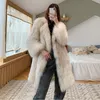 Womens Fur Faux Winter Fur Imitation Coat Womens Long Warm Raccoon Stor storlek Leisure Windbreaker 230904