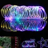10m solreprörsträngar LED Solar Strip Fairy Light Strings Waterproof Outdoor Garden Solar Christmas Party Decor Light223T