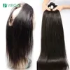 Syntetyczne peruki Virgo 360 Renda Frontal Dengan Bundel Tulang Lurus 28 30 Ince Rambut Manusia Ekstensi Remy 230905