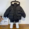 ダウンコートチルドレンカシミアコットンダウンジャケットコート冬の厚い温かいフード付きパーカスコートキッズボーイズガール2-15歳古いR230905