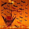 Autocollant mural de chauves-souris, 3D, décoration d'halloween, pour la maison, 4 tailles, imperméable, noir, effrayant, pour la décoration de la chambre