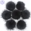 BeanieSkull Caps 10 pcslot DIY Grande Taille 15 cm Pompons De Fourrure Véritable Raton Laveur Pom Poms Boules Pompon Naturel Pour Chapeaux Sacs Chaussures Foulards 230904