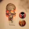 Other Event Party Supplies Human Skull Light Halloween Handcrafted Skull Night Light Gothic Candles Lamp Decor Halloween Skeleton Spooky Home Room Decor 230905